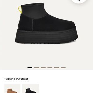 UGG Black Platform Ankle Boots